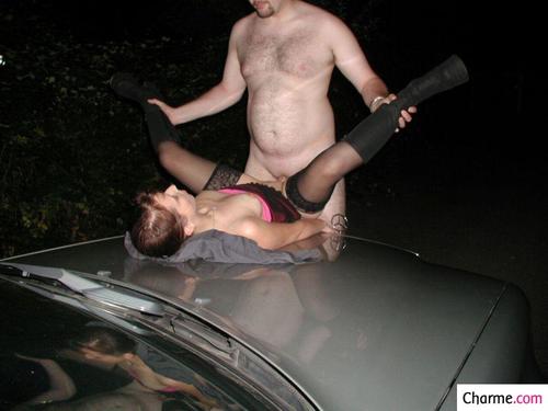 Prise sur sa voiture!