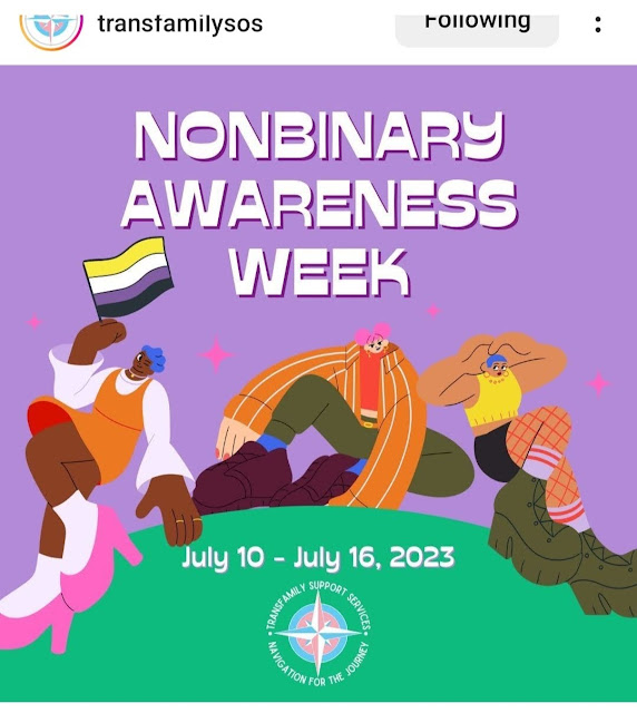 Happy Non Binary Awareness Week Trans Chrissy