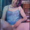 Trans Shemale Chrissy the Caged Sissy in lingerie &amp; shows vag