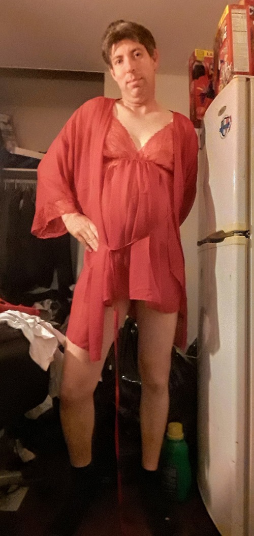 Pics of Me, ChrissyinSD, a Sissy Femboy, in Lingerie and Cut-Off jeans Shorts