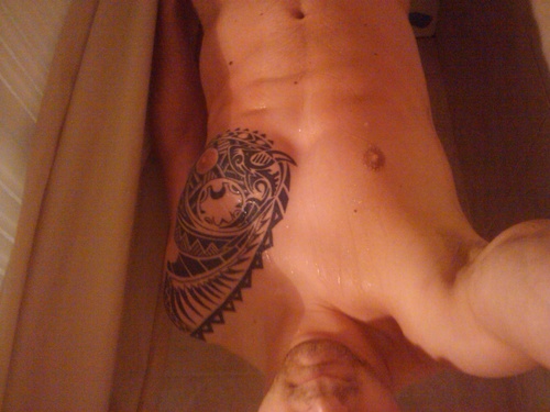 sous la douche :P