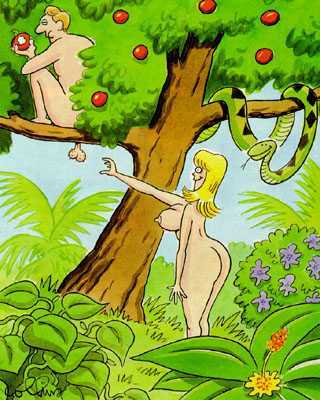 Fruit défendu ! quand Eve tien Adam par les couilles